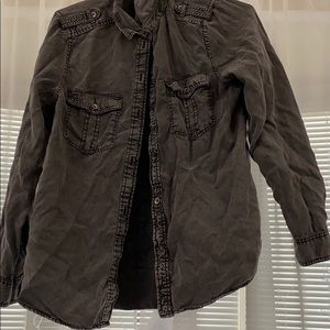 Black long sleeve button up from American eagle